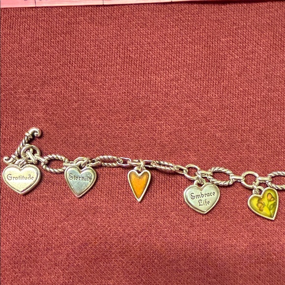 Silver Heart Charm Bracelet - Picture 6 of 7
